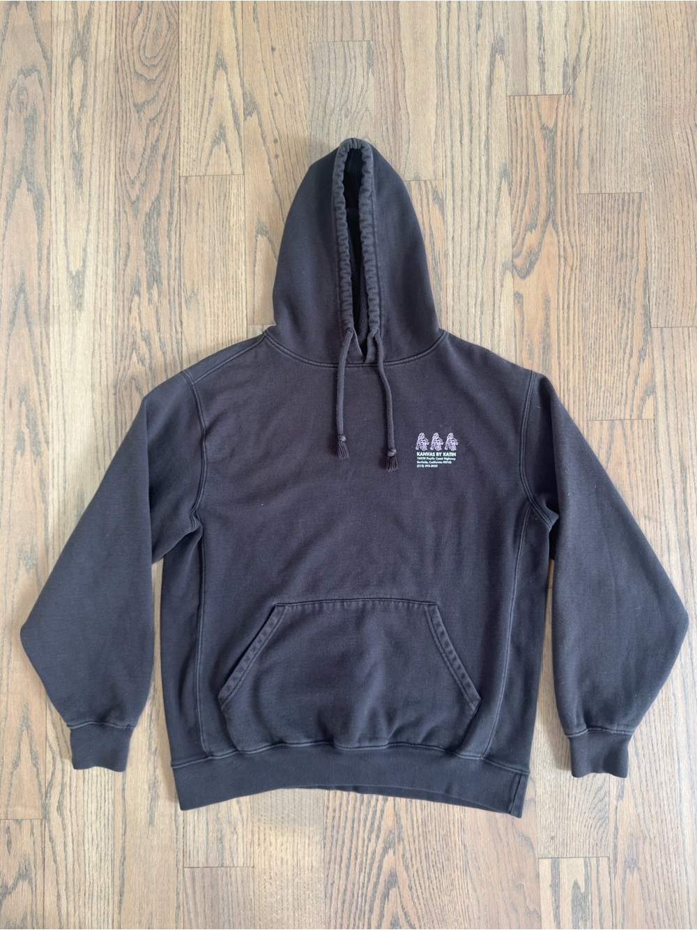 Katin Black Crewneck Hoodie with Small Chest Graphic - Large